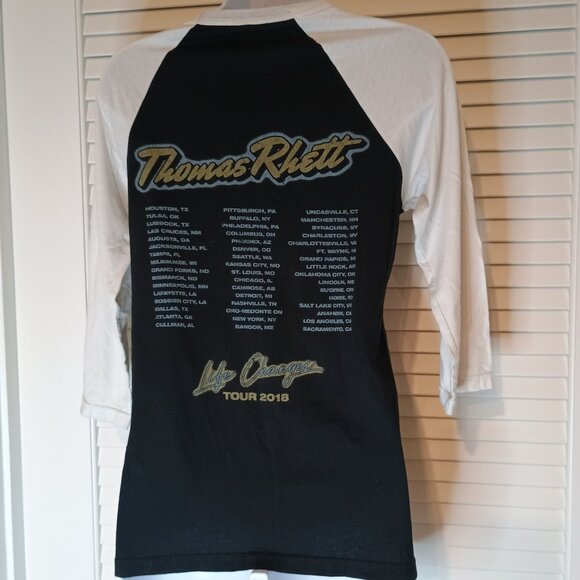 Thomas Rhett Life Changes 2018 Tour Shirt Womens cotton Small 3/4 Sleeve - Picture 4 of 8
